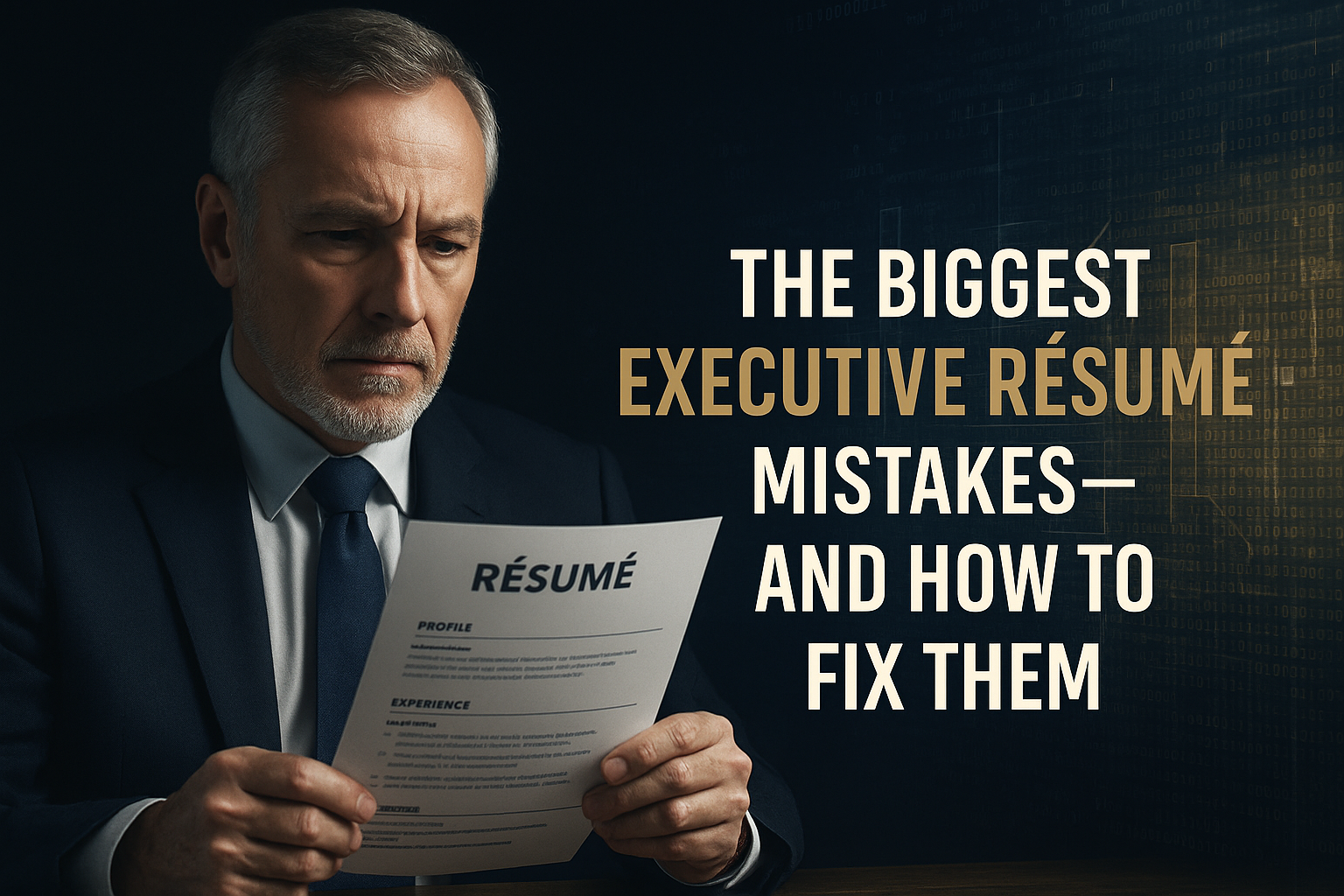 executive resume mistakes graphic