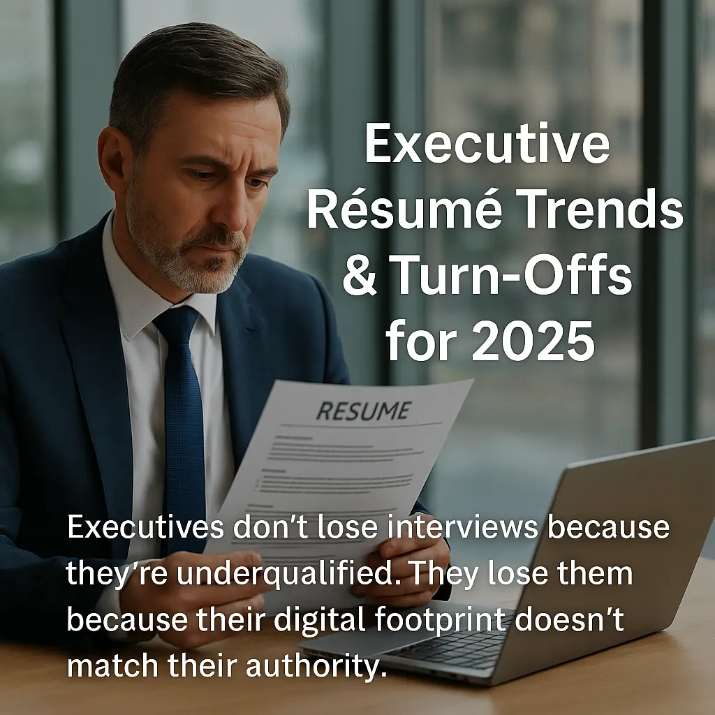 executive resume trends graphic